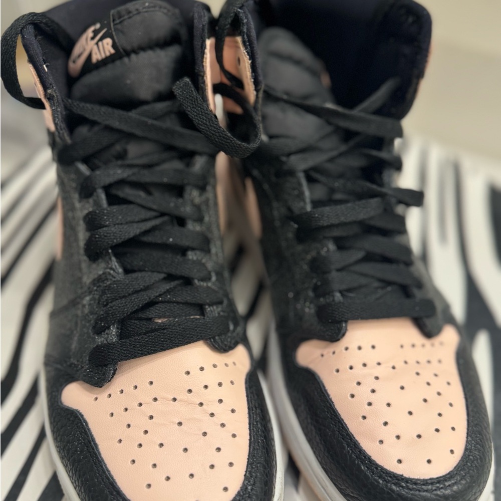 Nike Black and Pink High-Top Sneakers